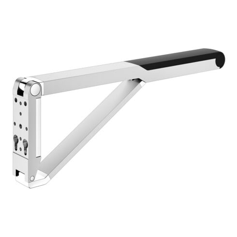 Keuco WC-Stützklappgriff AXESS Aluminium silber-eloxiert/schwarz, 700mm