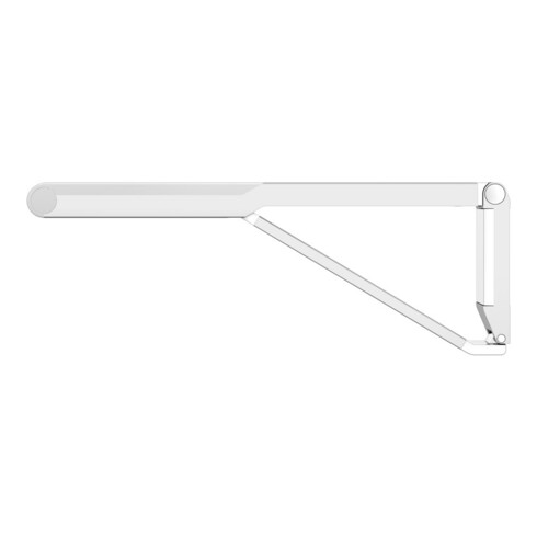 Keuco WC-Stützklappgriff AXESS Aluminium silber-eloxiert/weiß, 700mm