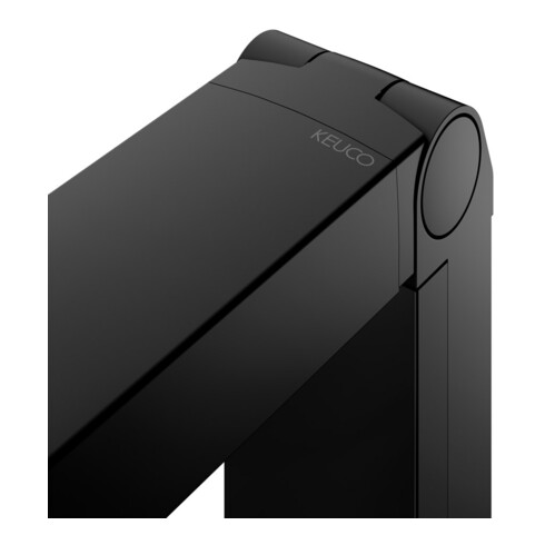 Keuco WC-Stützklappgriff AXESS schwarz matt/schwarz, 850mm