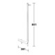 Keuco Winkelgriff AXESS 90G, li AF, verchromt, 381x851mm, verchromt-5