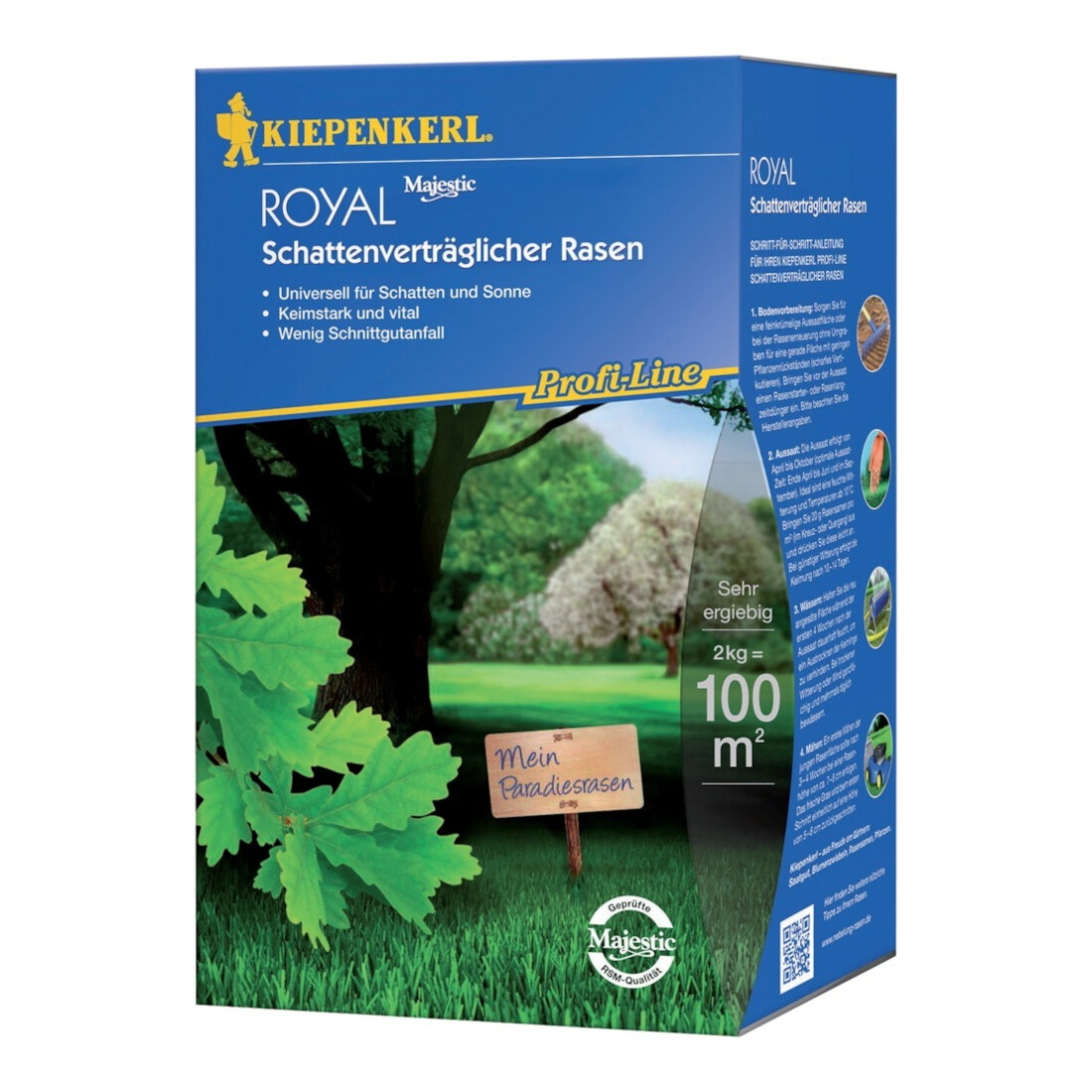 Kiepenkerl Gazon professionnel Royal 2 kg, tolérant à l’ombre