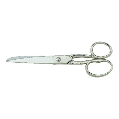 KIESEL Ciseaux universels 180 mm nickelés, 1 œillet rond et 1 œillet long