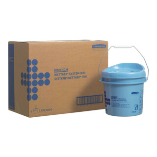 Kimtech Wettask Rollenspendereimer, 4 x blaue Spendereimer