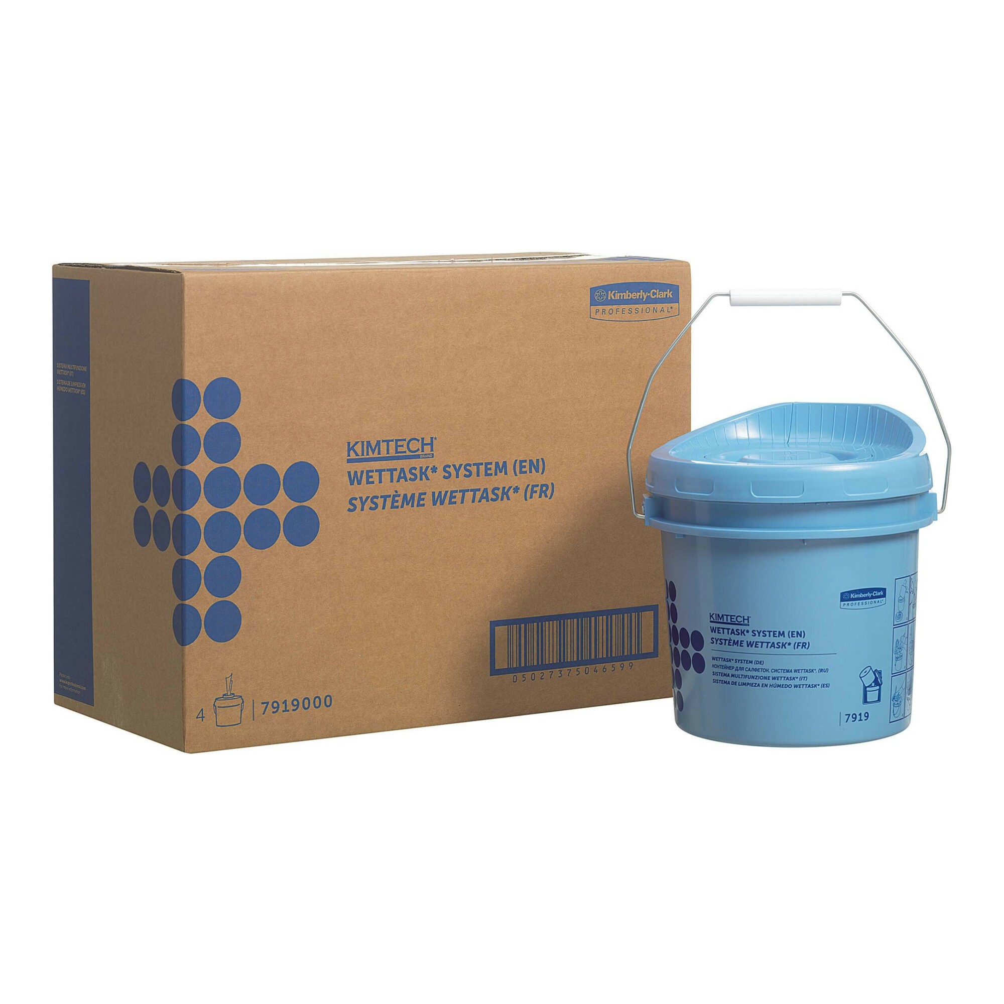 Kimtech Wettask Rollenspendereimer, 4 x blaue Spendereimer