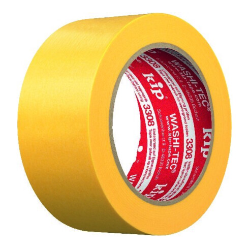 Kip 3308 WASHI-TEC® PREMIUM PLUS - jaune Goldkrepp® 48mm x 50m