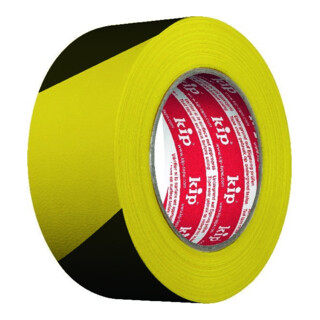 Kip 3824 Ruban de signalisation tissu jaune/noir 48mmx33m