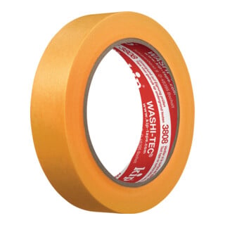Kip Abdeckband 3808 WASHI-TEC® Premium glatt gelb L.50m B.30mm Rl.