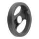 KIPP 2-spaaks handwiel D1=198 passing met groef D2=16H7 polyamide
