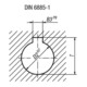 KIPP 2-spaaks handwiel D1=252 passing met groef D2=24H7 B3=8 T=27,3 polyamide