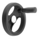 KIPP 2-spaaks handwiel D1=99 passing D2=10H7 polyamide