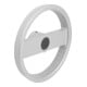 KIPP 2-Speichenhandrad D1=125 Form B mit Querbohrung Aluminium D2=12