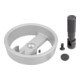 KIPP 2-Speichenhandrad D1=125 Form B mit Querbohrung D2=12 Aluminium