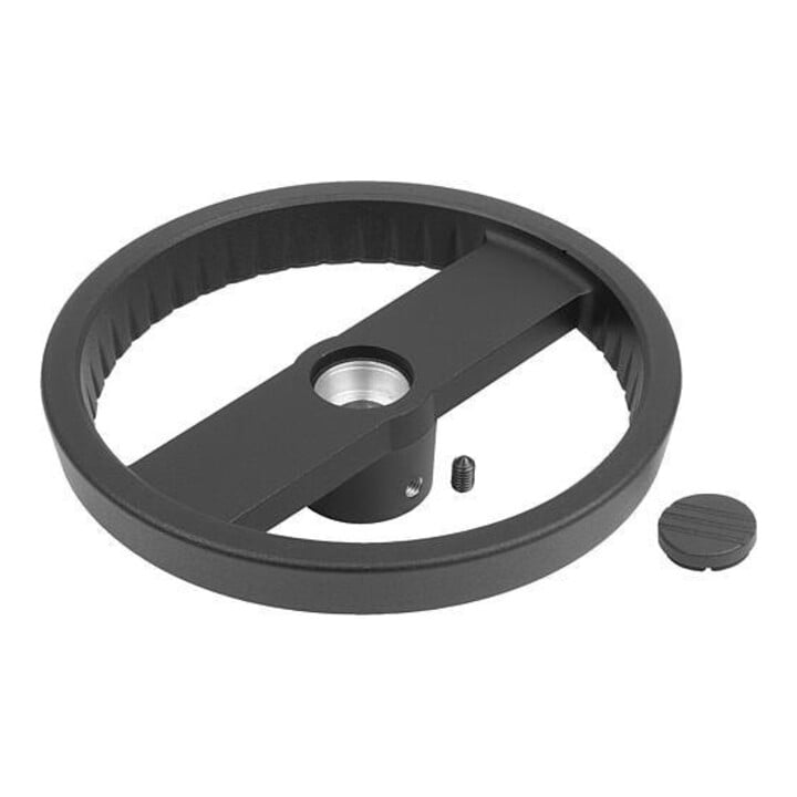 KIPP 2-Speichenhandrad D1=125 Form B mit Querbohrung D2=14 Aluminium
