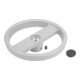 KIPP 2-Speichenhandrad D1=125 Form B mit Querbohrung D2=14 Aluminium