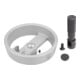 KIPP 2-Speichenhandrad D1=160 Aluminium silber Passbohrung mit Nut D2=14