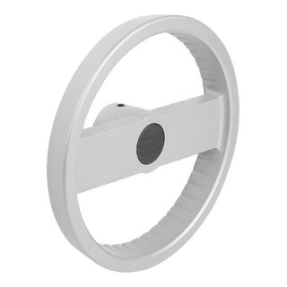KIPP 2-Speichenhandrad D1=160 Form B mit Querbohrung Aluminium D2=14