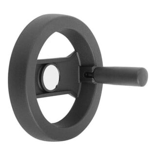 KIPP 2-Speichenhandrad D1=346 Passbohrung mit Nut D2=20H7 Polyamid