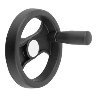 KIPP 2-Speichenhandrad D1=346 Polyamid Passbohrung mit Nut D2=20H7 B3=6 T=22,8