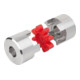 KIPP Accouplement à griffes en élastomère Gr.14 D1=8 D2=12 L=35 Aluminium