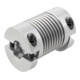 KIPP Accouplement à soufflet métallique 45 D1=14 D2=14 L=41 Aluminium