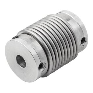KIPP Accouplement à soufflet métallique avec serrage à vis Gr. 20 D1=8 D2=8 L=28 Aluminium