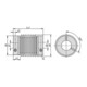 KIPP Accouplement à soufflet métallique avec serrage et vis de fixation Gr. 5 D1=5 D2=5 L=23 Aluminium