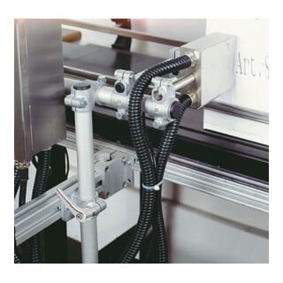 KIPP Aluminium buisverbinder met flens voor vierkante buizen A=25,3 staal