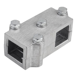 KIPP Aluminium T-stuk buisverbinder voor vierkante buizen A=40,4 staal