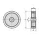 KIPP Aluminiumrad ohne Feststellsystem Ø180 B50 Polyurethan Gehäuse