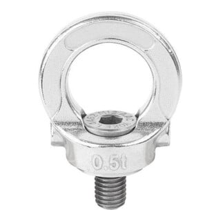 KIPP Anneau de levage rotatif M12 x 18 acier inoxydable 1.4462 brut