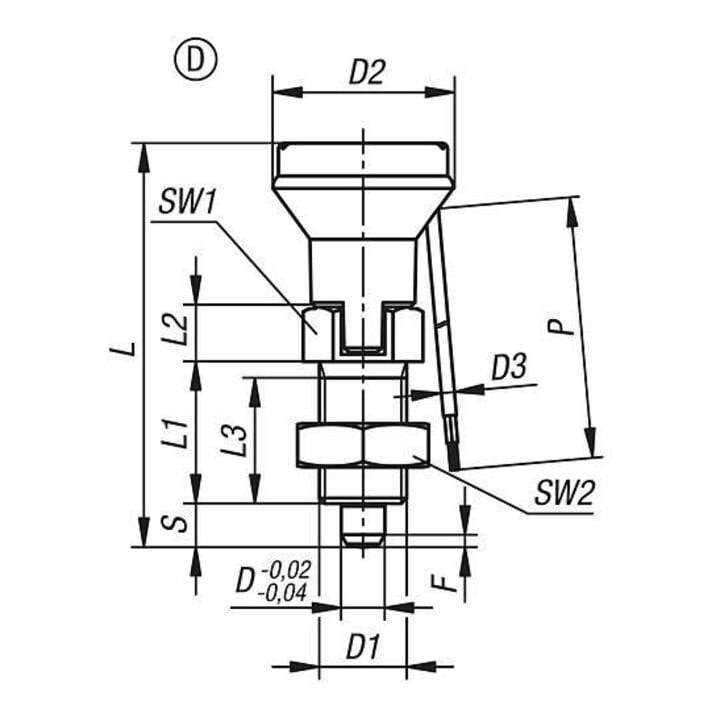 KIPP Arretierbolzen