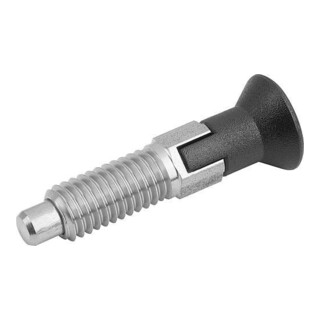 KIPP Arretierbolzen ECO GR.0 D1=M06X0,75 D=4 Form C M. Rastnut O. Kontermutter E.