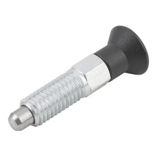 KIPP Arretierbolzen ECO GR.0 M06x0,75 D4 Form A mit Kontermutter S