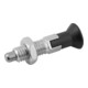 KIPP Arretierbolzen ECO GR.2 D1=M12 D=6 Form D Rastnut Kontermutter Stahl
