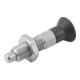 KIPP Arretierbolzen ECO GR.9 D1=M06X0,75 D=3 Form B O.Rastnut mit Kontermutter E.