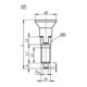 KIPP Arretierbolzen ECO M06 D=3 Form CP M Rastnut Gr. 9