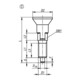 KIPP Arretierbolzen ECO M10 6mm Form C Stahl Kontermutter