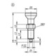 KIPP Arretierbolzen GR.0 D1=M08X1 D=4 Form A Raste Nut Kontermutter