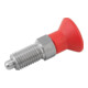 KIPP Arretierbolzen GR.0 D1=M08X1 D=4 Form A Rastnut Kontermutter