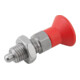KIPP Arretierbolzen GR.0 D1=M08X1 D=4 Form B O.Rastnut mit Kontermutter