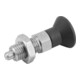 KIPP Arretierbolzen GR.0 D1=M08X1 D=4 Form B O.Rastnut mit Kontermutter