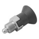 KIPP Arretierbolzen GR.0 D1=M08X1 D=4 Form C mit Rastnut kurz