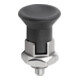 KIPP Arretierbolzen GR.0 D1=M08X1 D=4 Form D mit Rastnut Kontermutter kurze