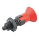 KIPP Arretierbolzen GR.0 D1=M08X1 D=4 Form D Rastnut Kontermutter Stahl