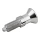 KIPP Arretierbolzen GR.0 M08x1 Ø4 Form C mit Rastnut Kontermutter