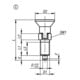 KIPP Arretierbolzen GR.0 M08x1 Ø4 Form C mit Rastnut Kontermutter