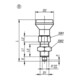 KIPP Arretierbolzen GR.1 D1=M10x1 D=5 Form B ohne Rastnut mit Kontermutter Edelstahl