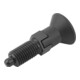 KIPP Arretierbolzen GR.1 M10 x 1 D5 Form C M. Rastnut Stahl Kontermutter