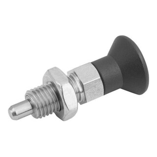 KIPP Arretierbolzen GR.1 M10x1 D5 ohne Rastnut mit Kontermutter