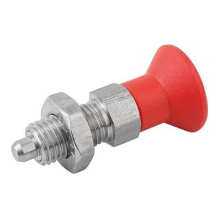 KIPP Arretierbolzen GR.1 M10x1 Ø 5mm Form B mit Kontermutter